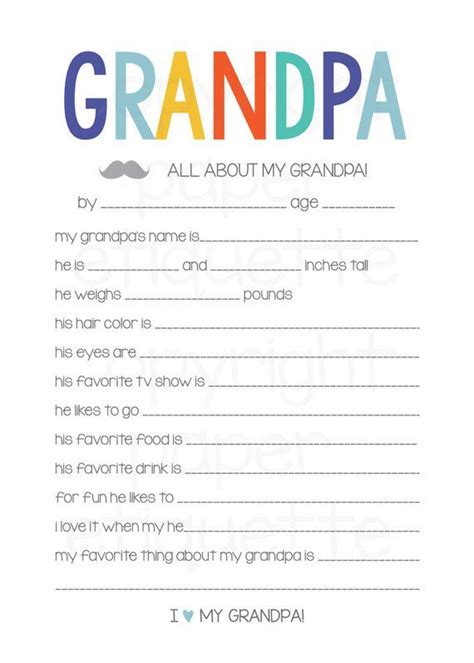 grandpa fathers day gift    fill  print