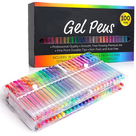 pcs gel  set colored gel pens watercoloring  gifts  kids