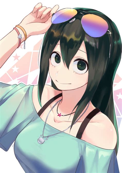 safebooru 1girl asui tsuyu black eyes boku no hero academia frog