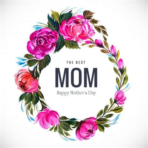download beautiful mothers day greeting card flowers frame for free