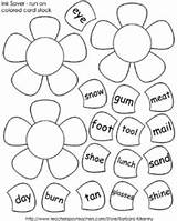 Compound Word Flowers Literacy Center Preview sketch template