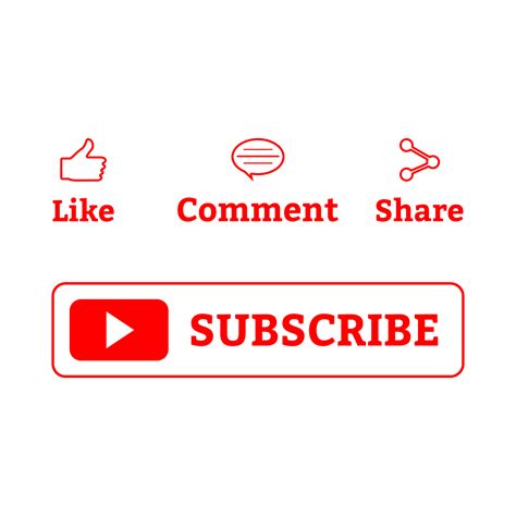 red subscribe button png image   comment  share icons social media icons png