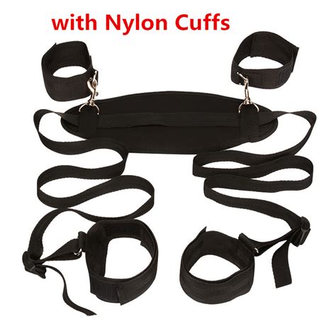 nylon sex sling with ankle wrist cuffs position aid strap