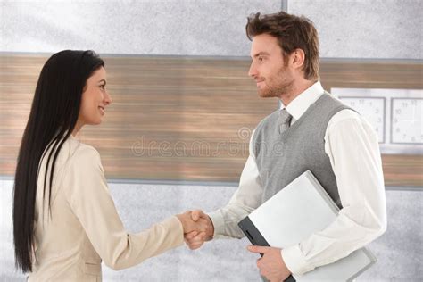 young businesspeople greeting   smiling royalty  stock image image