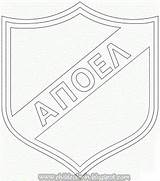 Apoel Coloring Fc Nicosia Emblem Logo sketch template