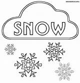 Snow Coloring Pages Snowy Cloud Colorings Print sketch template