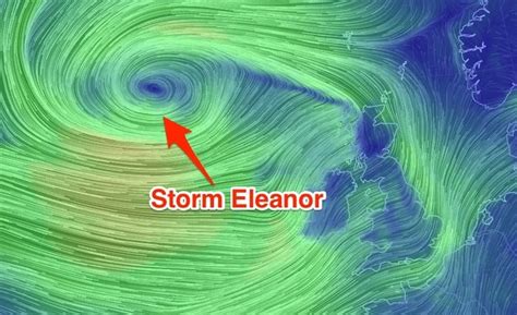 storm eleanor is headed to the uk with 80 mph winds