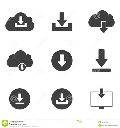 save sign icon set  cloud stock vector illustration