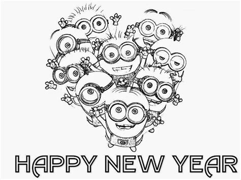 printable coloring pages happy  year lets coloring  world