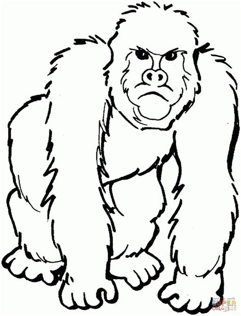 baby gorilla coloring pages gallery