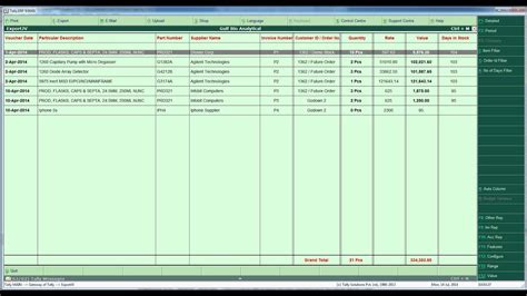 tally erp9 add on simplified and detailed stock summary