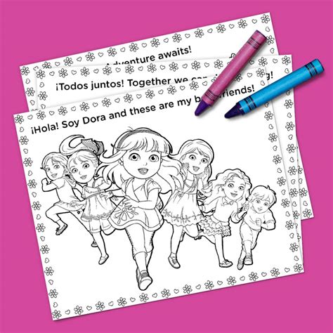 dora  friends coloring pack nickelodeon parents