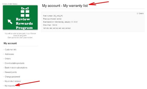 warranty registration form nopcommerce themes templates extensions