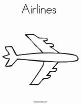 1011 Airplane sketch template
