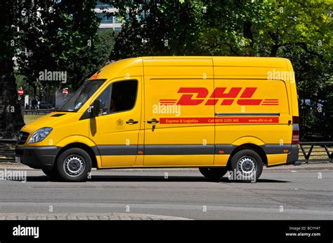 dhl delivery van uk dhl delivery van high resolution stock photography  images alamy