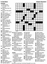 Printable Puzzle Crossword Crosswords Easy sketch template