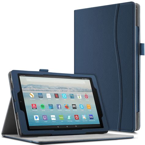infiland smart cover  amazon   fire hd  tablet   release folio pu leather