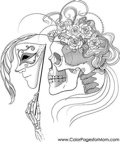 advanced coloring pages halloween skull coloring page