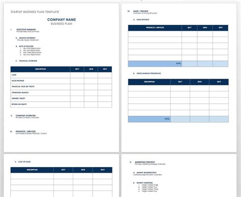 business proposal business plan template excel