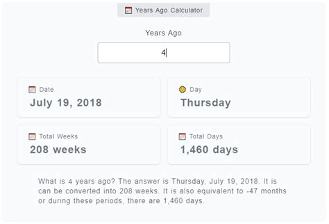 years  calculator