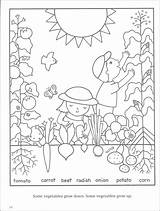 Coloring Pages Gardening Garden Vegetable Kids Vegetables Seeds Color Preschool Colouring Sheets Worksheets Print Printable Planting Kindergarten Spring Plants Grade sketch template