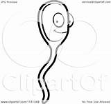 Sperm Cartoon Happy Clipart Vector Coloring Thoman Cory Outlined Use Collc0121 Protected Royalty sketch template