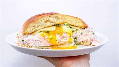 this smoked salmon breakfast sandwich is the most decadent