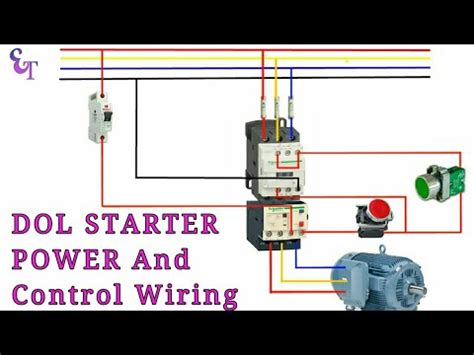 wire contactor overload relay  motor power  control wiring electrical