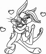 Bunny Bugs Looney Tunes Wecoloringpage Dibujo Colorir Desenhos Animales sketch template