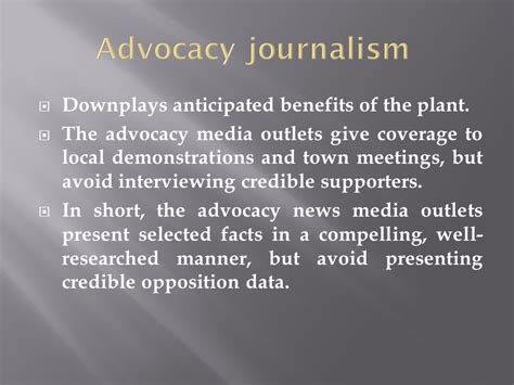 advocacy journalism liberal dictionary