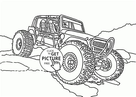 mini monster truck coloring page  kids transportation coloring