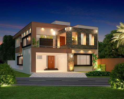 front elevation modern house  house design