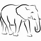 Outline Elephant Animal Drawing Clipart Clip Simple Drawings Head Animals Template Outlines Line Baby Blank Wild Coloring Indian Face Kids sketch template