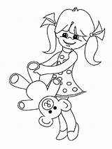 Coloring Pages Girl Printable Girls Kids Color sketch template