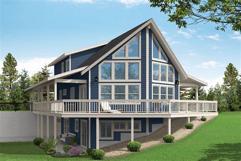 lake house plans open concept bedrooms  lakefront houseplans homeplans basement   home