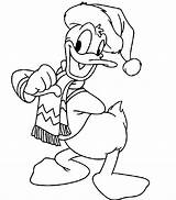 Donald Duck Coloring Pages Mickey Mouse Christmas Library Clipart sketch template