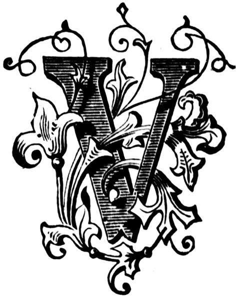 ornamental letter clipart