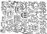 Keith Haring Coloring Pages Drawing Coloriages Coloriage Adult Getcolorings Colouring Adultes Getdrawings Adulte Print sketch template