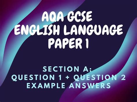 aqa english language paper     answers teaching resources