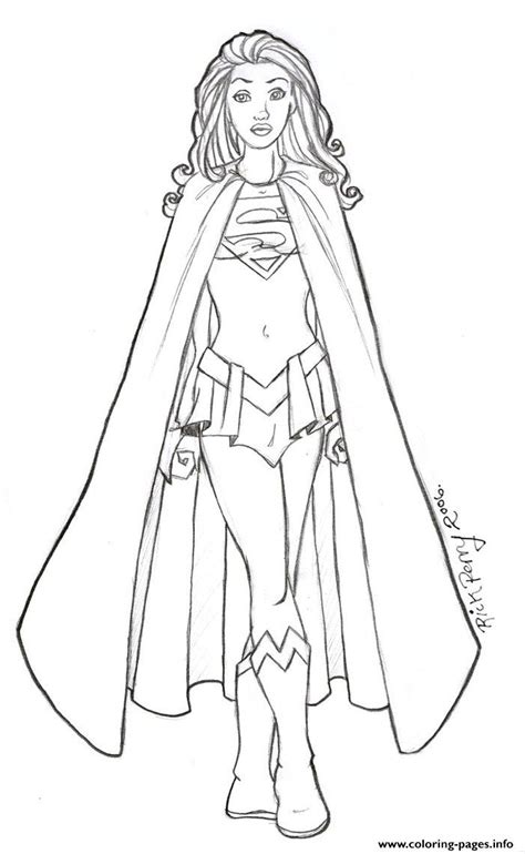 supergirl  coloring page printable
