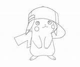 Pikachu Coloring Pages Hat Cute Pokemon Printable Eevee Silhouette Santa Sheets Getdrawings Getcolorings Color Sketch Popular Colorings Template Pag sketch template