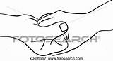 Clasped Hands Clipartmag Drawing sketch template