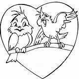 Coloring Valentines Birds Pages Color Valentine Printable Print Two Kids Clipart Book Heart Advertisement Getcolorings Singing Canaries Sitting Coloringpagebook sketch template
