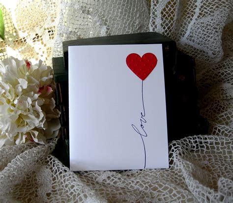 handmade greeting card handmade card heart love note love etsy