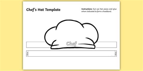 chef hat craft template    students arts crafts
