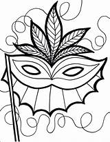 Coloring Mask Pages Printable Mardi Gras Masks Halloween Ninjago sketch template