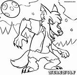 Werewolf Coloring Getdrawings Werewolves sketch template