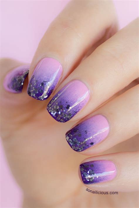 orly atomic splash glitter gradient nail art