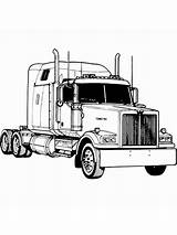 Semi Coloring Truck Pages Printable Boys Trucks sketch template