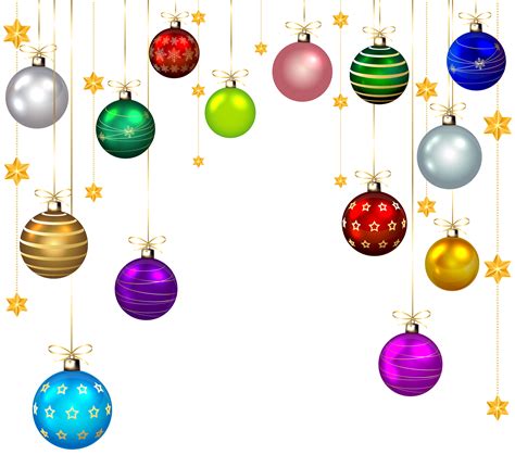 hanging christmas balls decor png clip art image gallery yopriceville high quality images